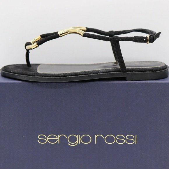 Womens Sergio Rossi Gomma/Monoblocco Flat Sandals